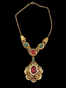 Halskette Anhänger Edelstein Intarsien Wang Na, gesegnet von Somdej Toh, Thai Amulett Talisman - Bild 1 von 8