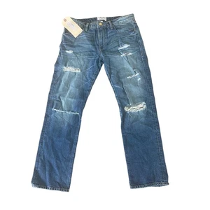 Pantalones de mezclilla para mujer MARCO lavado medio pierna recta desgastados tiro alto talla 27 - Imagen 1 de 7