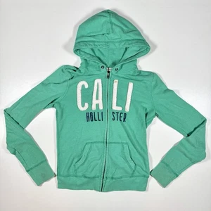 Hollister Y2K 2000s Green "Cali" Damen ZipUp Hoodie Gr. L - Bild 1 von 3