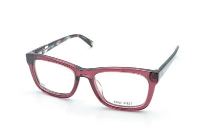 NINE WEST NW5103 603 Bordeaux Crystal 51-18-135 Eyeglass Frames Flex Hinge X801 - Image 1 of 4