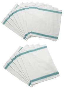 Paquete de paños de té de cocina de tejido espiga de algodón absorbentes para catering - Imagen 1 de 3
