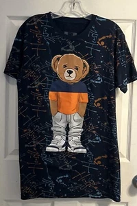 Hustle Mens Legendary Blue Bear T Shirt Size L - Picture 1 of 4