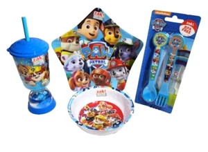PAW PATROL KIDS MELAMINE DINNER PLATE / BOWL / CUTLERY / DRINK BOTTLE - Picture 1 of 1