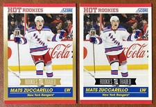 (2) MATS ZUCCARELLO 2010/11 Score Rookies & Traded #610 GOLD+BASE SP