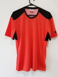 SPORTFUL Shirt Unisex Large Quick Dry Orange & Black Short Sleeve Black Trim - Picture 1 of 15