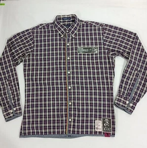 GANT Tokyo Paparazzi Club Hugger Shirt Mens Size M 15.5 32-33 Plaid LGBTQ Rare! - Picture 1 of 13