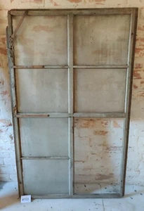 #103 Altes Holzfenster Flügel Sprossenfenster alt Deko Shabby Vintage Chic - Bild 1 von 3