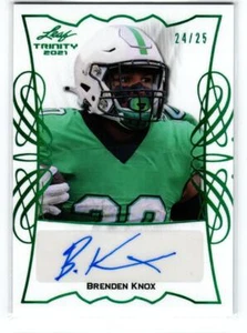 2021 Leaf Trinity Portrait AUTO Green Spectrum #TPABK1 Brenden Knox /25 - Picture 1 of 1