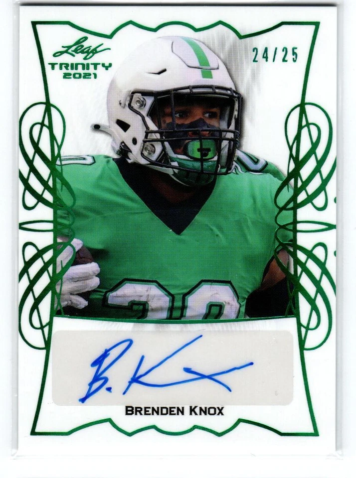 2021 Leaf Trinity Portrait AUTO Green Spectrum #TPABK1 Brenden Knox /25 - Image 1 of 1