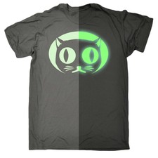 Funny t shirt Glow In The Dark Cat Face Animal tshirt tshirts T-SHIRT Birthday