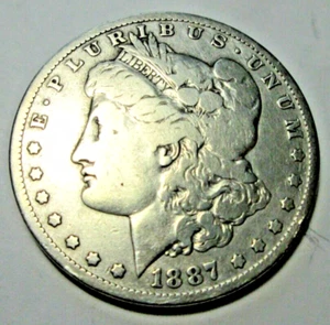 1887 Morgan Silver Dollar New Orleans Mint Circulated Very Good-Excellent cond - Picture 1 of 2