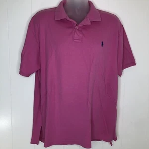 Polo Ralph Lauren Classic Fit Size XL Pink Blue  Pony Short Sleeve Shirt Cotton - Picture 1 of 11