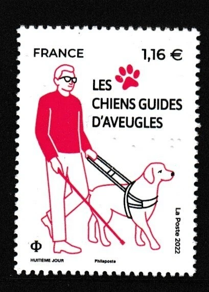 FRANCE Guide Dogs for the Blind MNH stamp - image 1 of 1