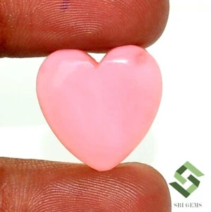 Natural Pink Opal Heart Cabochon 10.51 Cts 20x20 mm Loose Gemstone - Picture 1 of 6