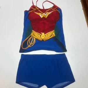 Wonder Woman Cami & Panty Set Blue. Sz XL. - Picture 1 of 4
