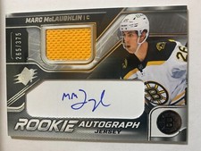 MARC McLAUGHLIN AUTOGRAPH ROOKIE JERSEY CARD NUMBERED 265/375, 2022-23 SPX