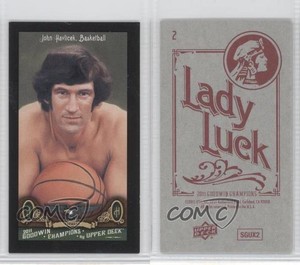 2011 Upper Deck Goodwin Champions Mini Red Lady Luck Back John Havlicek #2 HOF