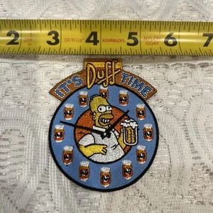 "It's Duff Time"-DUFF BIER - mit Homer Simpson - bestickter Aufnäher zum Aufbügeln - 3" NEU" - Bild 1 von 2