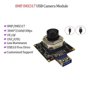 Módulo de cámara 8MP IMX317 USB3.0 4K AF/FF 30 fps unidad libre UVC baja iluminación - Imagen 1 de 11