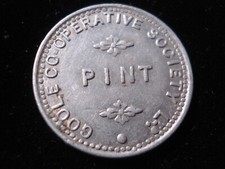 c1940/50s Goole Co-operative Society 1 Pint Token