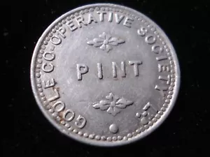 Ficha de 1 pinta Goole Co-operative Society de los años 40/50 - Imagen 1 de 2