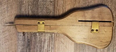 Vintage Wood & Brass Ye Sufan Susan Burr Hooked Rug Machine Tapestry Making Tool - Image 1 of 4