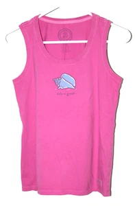Life is Good Conch Shell Seashell Pink Tank Top T-Shirt Women's Size Small - Picture 1 of 13