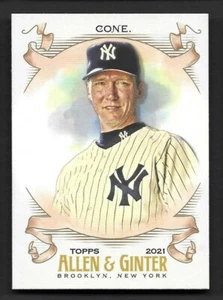 2021 Topps Allen and Ginter #314 David Cone SP New York Yankees - Picture 1 of 1