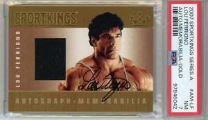 Lou Ferrigno  Autograph Jersey Patch 2007 Sportkings PSA NM 7 Rare - Picture 1 of 2