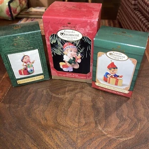 3 HALLMARK Collector Club Ornaments, READY FOR Delivery, Arctic Artist, Curious - Picture 1 of 10