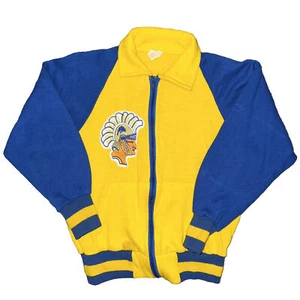Vtg 70s Youth Montgomery Ward Warrior Patch School Jacket Large 14/16 - Picture 1 of 3