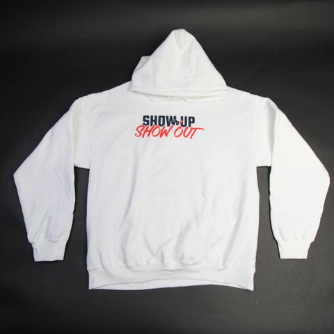 Houston Texans Gildan Heavy Cotton Sweatshirt Men's White Used Cover