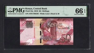 Kenya 50 Shillings 2019 P52a Uncirculated Grade 66 - Picture 1 of 2