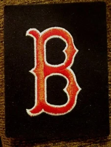 1940S/50S TYPE BOSTON RED SOX EMBRIODERED SEW-ON INSIGNIA PATCH *B* BLUE & RED - Picture 1 of 5