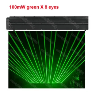 Luz láser DJ 8 ojos escenario verde barra láser haz club cabeza móvil luces lazer - Imagen 1 de 7