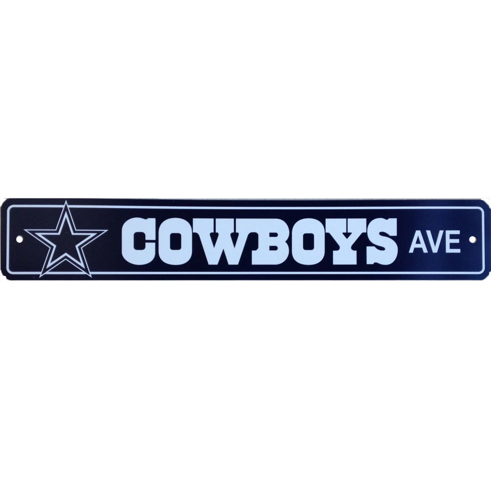 Dallas Cowboys NFL Football Street Sign Ave 4 x 24 - Image 1 of 1