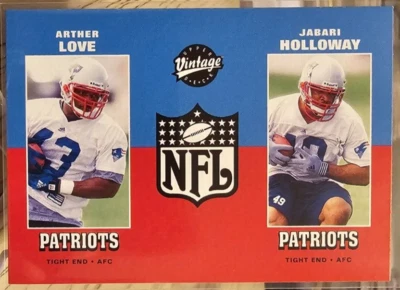 2001 Upper Deck Vintage Arthur Love/Jabari Holloway RC #268 Patriots - Image 1 of 2