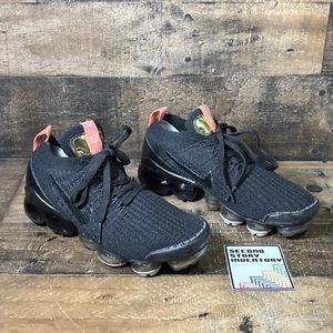 Nike VaporMax Flyknit 3 Women's Running Shoes Black Pink Size 5.5 AJ6910-051 - Picture 1 of 9