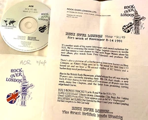 11/8/91 ROCK OVER LONDON (AOR) GUITAR LEGENDS INTERVIEWS: RAMONE/EDMUNDS/WATERS - Picture 1 of 2