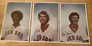 1976 Red Sox 3 RARE PHOTOS Jim Rice, Bill Lee, Rick Burleson STAR MARKET - Picture 1 of 5
