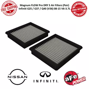 Afe 31-10196 Magnum FLOW Pro DRY S Air Filters Pair For Infiniti G25 / G37 / Q40 - Foto 1 di 12