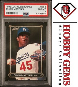 PEDRO MARTINEZ PSA 8 1992 Leaf Gold Rookies #BC-3