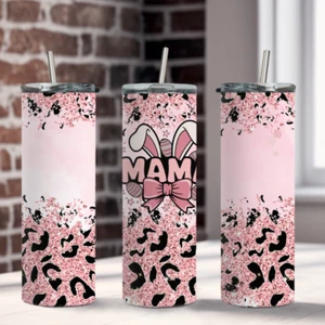 Mama Leopard 20 Oz Stainless Steel Hot and Cold Mothers Day Tumbler - Picture 1 of 4