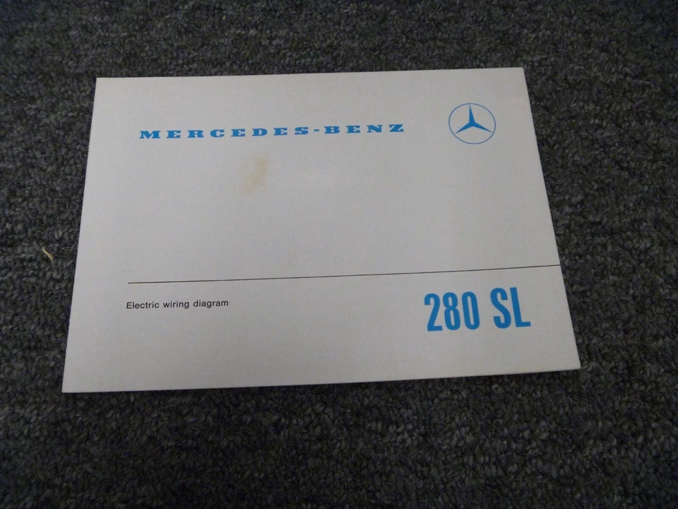 Mercedes Benz 280 SL 1968-1971 convertible diagramas de cableado eléctrico 1969 1970 Foto 1 de 1