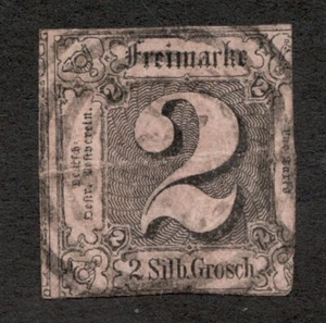 1860 German Thurn & Taxis, Northern District Sc#11 - 2sgr - Used Cv$80 trimmed - Picture 1 of 1