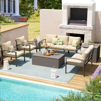 AECOJOY 7 Pieces Sectional Sofa  Patio Furniture Set w/ Storage Boxes - Image 1 of 4