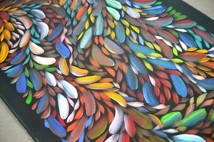 LOUISE NUMINA - Authentic Aboriginal Painting - COA & Two Photos of the Artist. - Bild 1 von 7