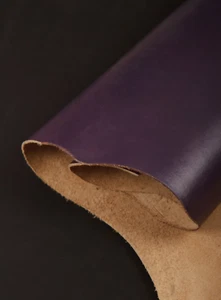 Purple Full Grain Leather Hide, 2 m2 1.5mm (4oz), Vegetable Tanned Leather - Picture 1 of 4