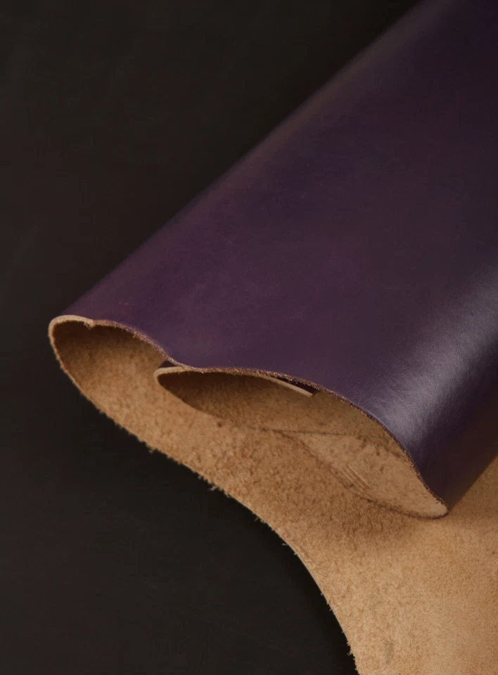 Purple Full Grain Leather Hide, 2 m2   1.5mm (4oz), Vegetable Tanned Leather - Image 1 of 4