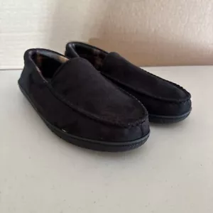 Dockers Memory Foam Slippers Indoor/Outdoor Size XXL 13 Black/Plaid Brand - Picture 1 of 7